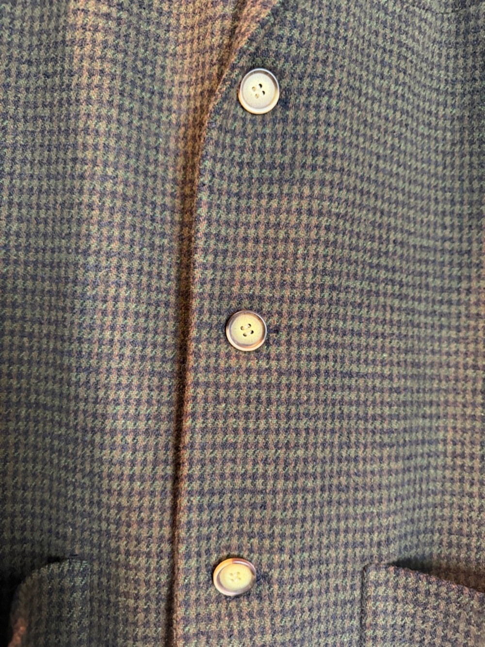 Vintage Le Collezioni Structure Green, Brown, Navy Sport Blazer with Navy Lining - Picture 5 of 10